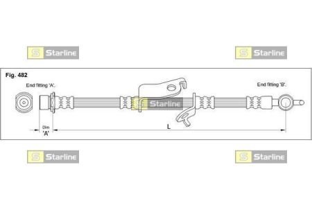 Тормозной шланг STARLINE ha st.1216