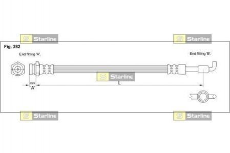 Гальмівний шланг Mazda 6 STARLINE ha st.1253