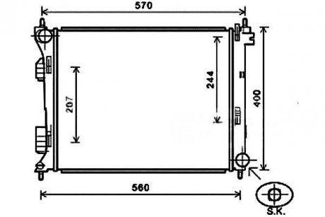 Радиатор охлаждения KIA Rio STARLINE hy2274