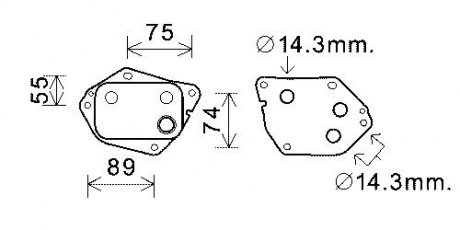 Масляний радіатор Hyundai IX20, I30, KIA Soul, Hyundai I20, KIA Pro Ceed, Ceed, Sportage, Carens, Hyundai I40, KIA Rio, Hyundai Accent STARLINE hy3288