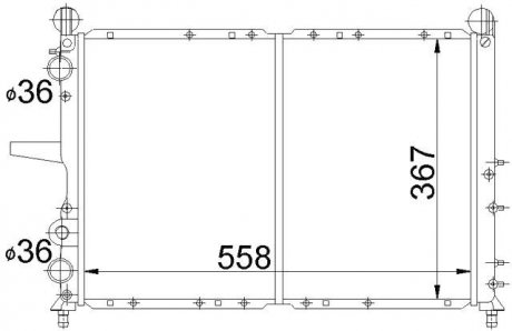Купить Радиатор охлаждения Lancia Delta STARLINE lc2050 (фото1) подбор по VIN коду, цена 3452 грн.