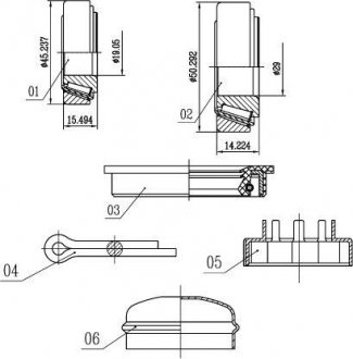 Підшипник колісний Audi 80, 100, Volkswagen Polo, Golf, Jetta, Passat, Scirocco, Corrado, Vento, Seat Toledo, Ibiza STARLINE lo 00542