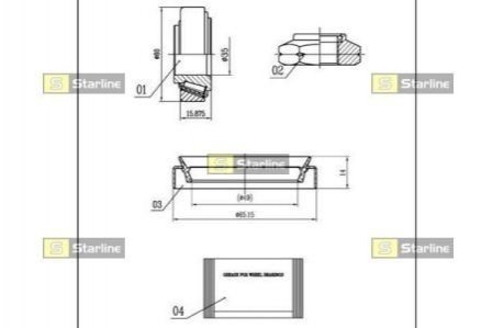 Подшипник колесный STARLINE lo 00897