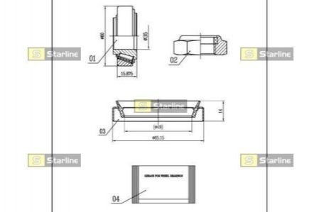 Подшипник колесный STARLINE lo 00898