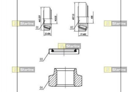 Підшипник колісний Mercedes W124, S124, C124, C207, C238, A124, A207, A238 STARLINE lo 00926l