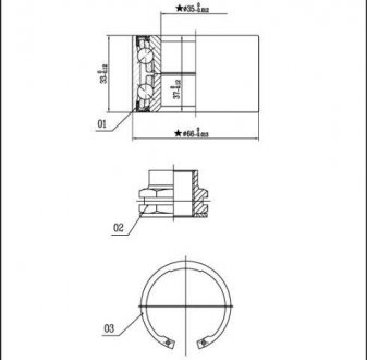 Підшипник колісний Fiat Panda, Tipo, Punto STARLINE lo 01401