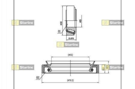 Подшипник колесный Ford Escort STARLINE lo 01433