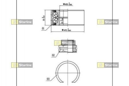 Подшипник колесный STARLINE lo 01438