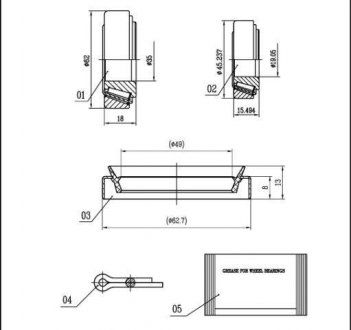 Подшипник колесный STARLINE lo 01465