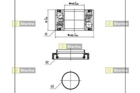 Підшипник колісний STARLINE lo 01466