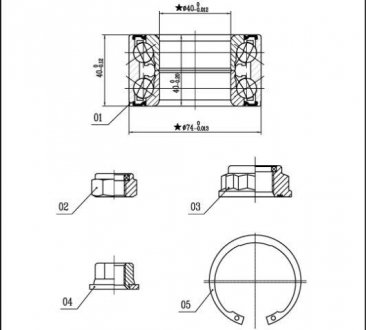 Подшипник колесный Audi TT STARLINE lo 03455