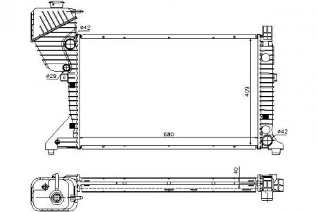 Купити Радіатор охолодження Mercedes W901, W902, W903, W904, Sprinter STARLINE msa2300 (фото1) підбір по VIN коду, ціна 7290 грн.