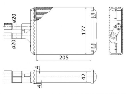 Радіатор опалення Opel Vectra, SAAB 9-5 STARLINE ol6216