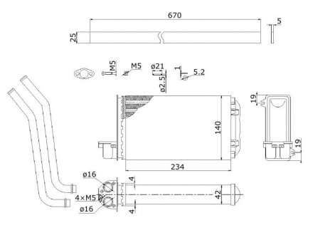 Купить Радиатор отопления STARLINE pea6088 (фото1) подбор по VIN коду, цена 636 грн.