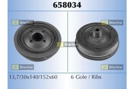 Шків ременя Ford Focus, Connect, Galaxy, S-Max, Mondeo STARLINE rs 658034