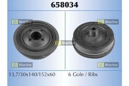 Купить Шкив ремня Ford Focus, Connect, Transit, Galaxy, S-Max, Mondeo STARLINE rs 658034 (фото1) подбор по VIN коду, цена 2665 грн.