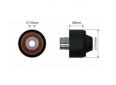 Купити Обводний ролик Ford Fiesta, Peugeot 206, Ford Fusion, Mazda 2, Citroen Xsara, Berlingo, C3, Peugeot Partner STARLINE rs b33410 (фото1) підбір по VIN коду, ціна 567 грн.