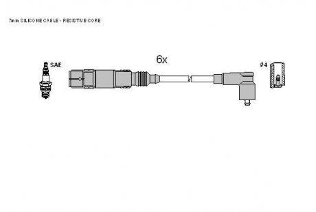 Комплект кабелей зажигания STARLINE zk 0532