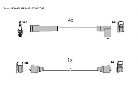 Комплект кабелей зажигания STARLINE zk 1316