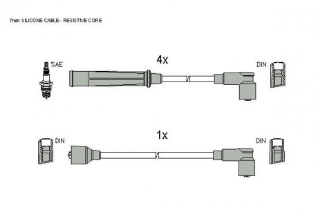 Комплект кабелей зажигания STARLINE zk 3194
