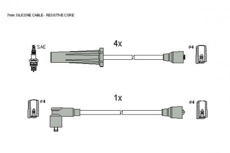 Комплект кабелів запалювання STARLINE zk 4194