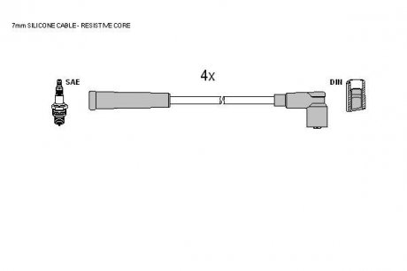 Комплект кабелей зажигания STARLINE zk 5182