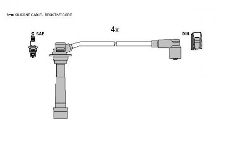 Комплект кабелей зажигания Mazda 323 STARLINE zk 5472