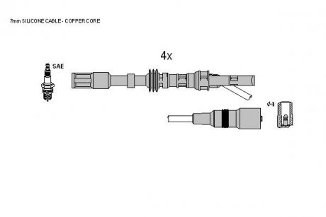 Комплект кабелів запалювання STARLINE zk 5501