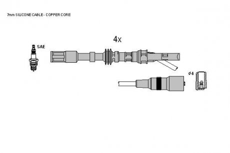 Комплект кабелей зажигания STARLINE zk 5501