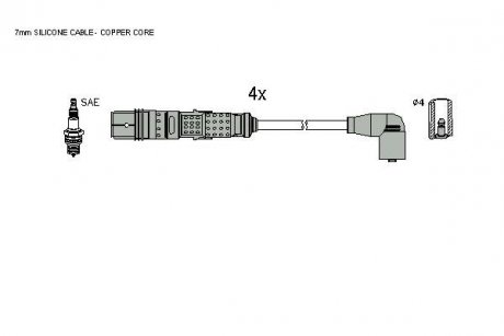 Комплект кабелей зажигания STARLINE zk 5691