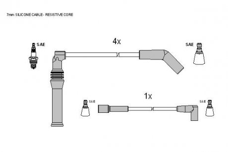 Комплект кабелей зажигания STARLINE zk 5892