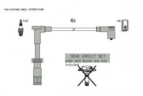 Комплект кабелей зажигания STARLINE zk 5901