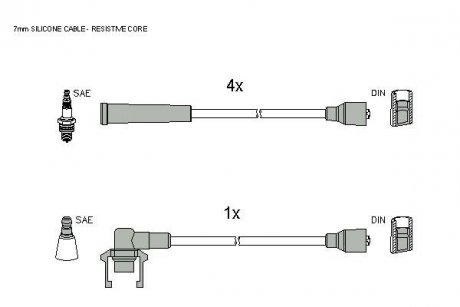 Комплект кабелей зажигания STARLINE zk 6384