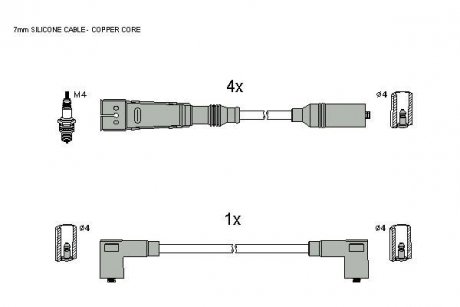 Комплект кабелів запалювання STARLINE zk 6411