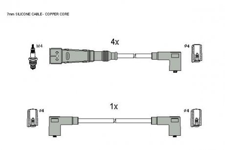 Комплект кабелей зажигания STARLINE zk 6491