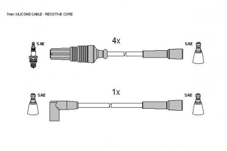 Комплект кабелів запалювання STARLINE zk 7194