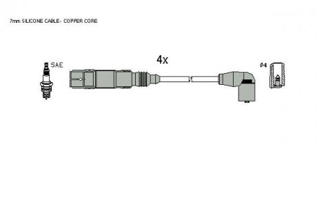 Комплект кабелей зажигания STARLINE zk 8471