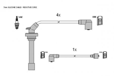 Комплект кабелей зажигания STARLINE zk 9244