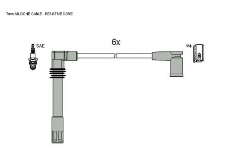 Комплект кабелей зажигания STARLINE zk 9942