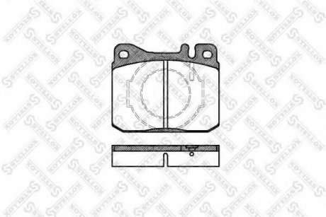 Купити КОЛОДКИ ГАЛЬМІВНІ Mercedes 123/126 2.0-3.0 79-85 17, Mercedes W116, W126, C126, Volkswagen LT STELLOX 021 040-SX (фото1) підбір по VIN коду, ціна 610 грн.