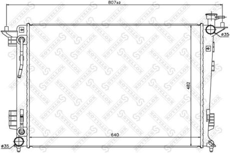 Радіатор охолодження двигуна KIA Sportage, Hyundai IX35 STELLOX 1025465SX