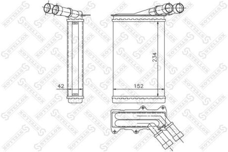 Радiатор опалення салону STELLOX 10-35005-SX