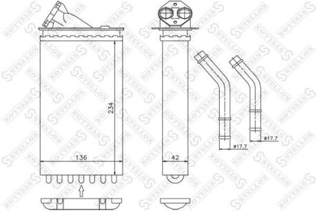 Радіатор опалення салону STELLOX 10-35011-SX