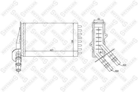 Радіатор опалення салону STELLOX 10-35043-SX