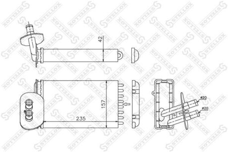 Радіатор опалення салону STELLOX 10-35048-SX