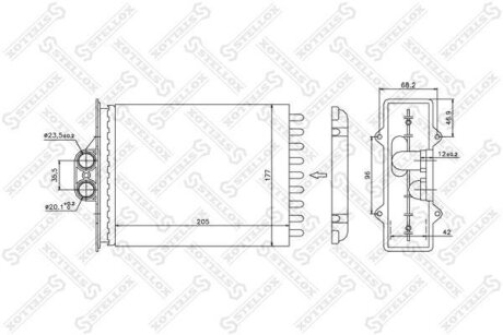 Радіатор опалення салону STELLOX 10-35056-SX