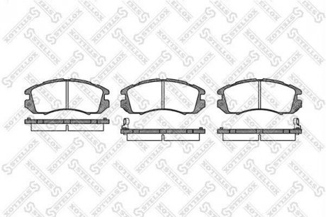 Гальмівні колодки передні (17.0mm)Subaru Impreza1.6,1.8,2.0iTurbo 02/93-;Legacy STELLOX 202 012-SX