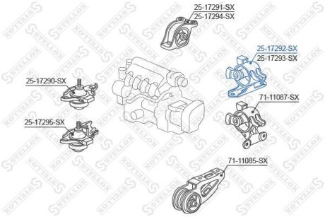 Опора КПП STELLOX 2517292SX