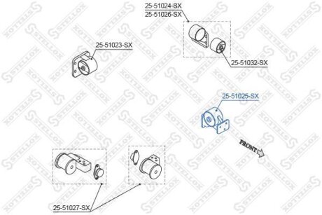 Опора двигуна передня STELLOX 25-51025-SX