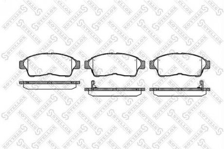 Гальмівні колодки передні (17.5mm) Toyota RAV-4 1.8, 2.0 00- STELLOX 413 002B-SX